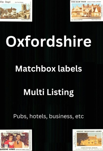 Matchbox label oxfordshire - matchbox,
