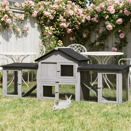 Rabbit hutch wooden small - rabbit,