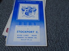 BURY V STOCKPORT COUNTY 1957-8