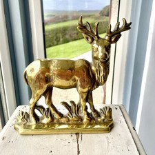 Antique Vintage Brass Stag