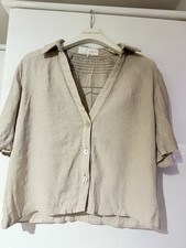 Zara Beige Cream Shirt Short