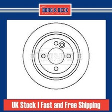 2x Brake Discs Solid For Mini Cooper S JCW R52 1.6 Borg & Beck Rear 1503070