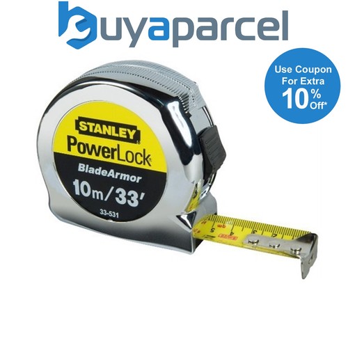 Stanley powerlock 10m tape - 10m, 33'