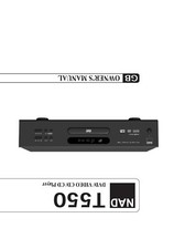 Owner's Manual For NAD T550