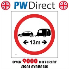 Sign car caravan 13m - sign, towing