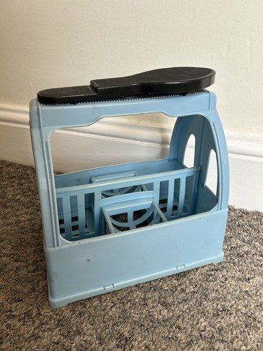 Vintage plastic blue milk - plastic,