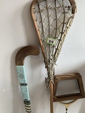 vintage lacrosse/hockey/stick/badminton man cave