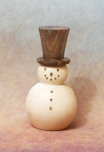 Hand made wooden - made, snowman