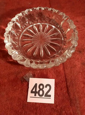 Vintage French Glass Ashtray Bistro Tobacciana Barware Large Mid Century France