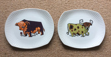 TWO VINTAGE BEEFEATER STEAK &POTTERY  GRILL IRONSTONE PLATES 1960s