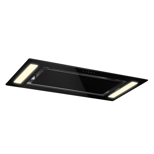 Cooker hood black angled - 90,