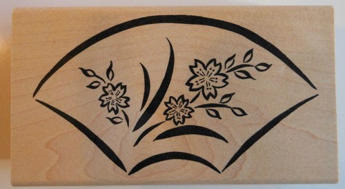 Japanese fan rubber stamp - fan,