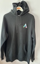 HUF Triple Triangle Hoodie – XL – Black Pullover Skate Streetwear Used 