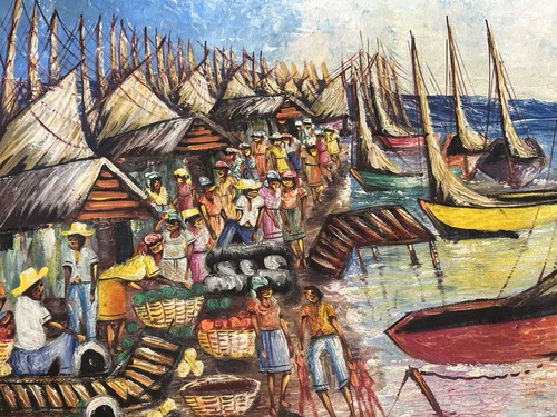 Vintage original haitian folk - original,