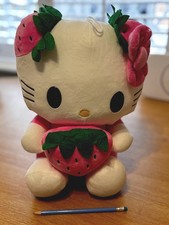 Kawaii Sanrio Hello Kitty Plush Stuffed Toy Strawberry KT Cat Pillow Doll Childr