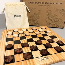 12" Wooden Draughts Board Game