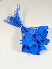 50 X Security Tags Plastic Pull Ties Secure Anti-Tamper Numbered Seals Blue
