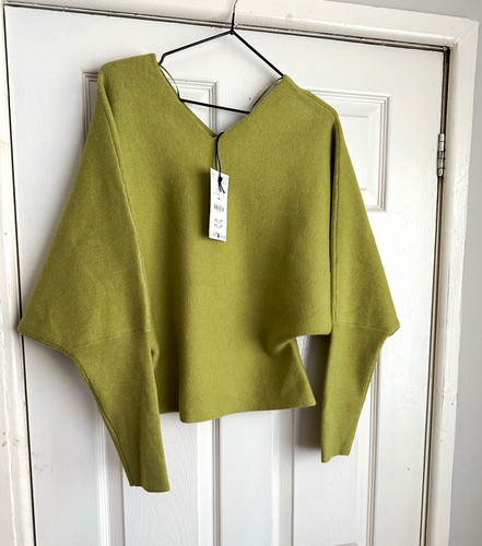 Zara women green neck - zara, knit