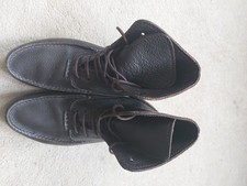 Zara Man Vintage Leather Mocassins High Size UK 10 Brown