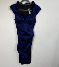 Navy blue Xscape dress with zipper back closure. Size 6