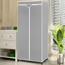 Grey Double Canvas Wardrobe