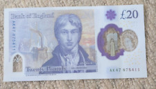 AK47 £20 bank note rare serial no: AK47 875411, excellent condition, uncreased