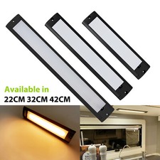 12 v LED Strip Light Campervan Under Cabinet Lamp Dimmable Sensor Switch Black