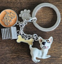 Little Paws Dog Keyring Holder Bag Charm English Bull Terrier Great Condition 