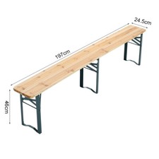 197CM 2 PACK Wooden Folding