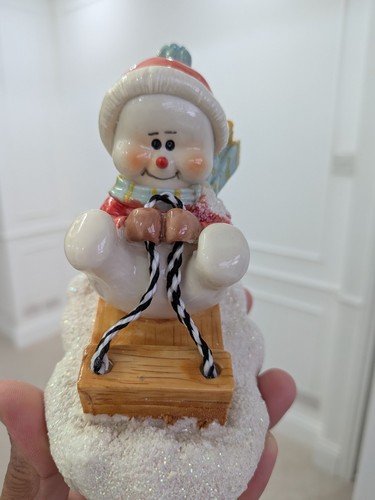 Vintage ceramic snowman - ceramic, on