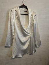 Ladies White Silky Long Sleeve