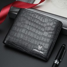Mens Genuine Leather Crocodile