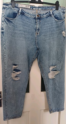 Denim blue ripped frayed - &, co