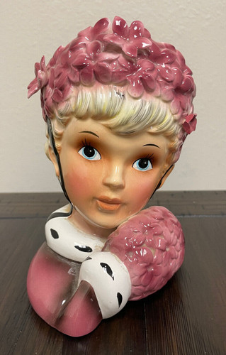 Vintage porcelain lady head - lady,