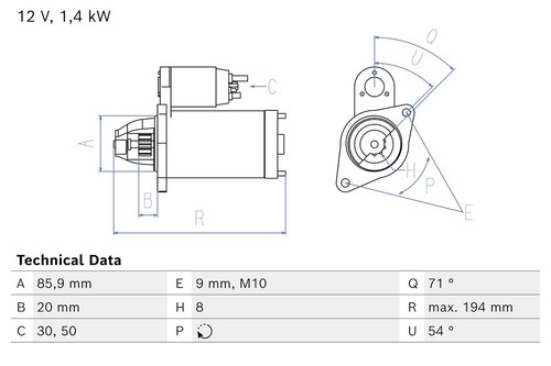 Bosch starter for ford max - bosch,