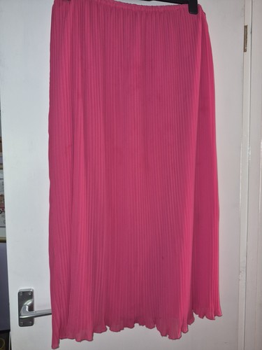 Ladies hot pink pleated - pink, skirt
