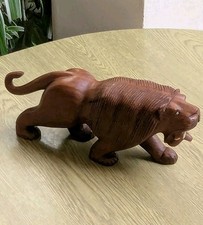 Hand carved hardwood Lion 9