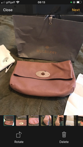 Mulberry clemmie clutch dark