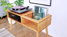Handmade Solid Wood Record Player Stand: Vinyl Storage Cabinet, Hifi Rack