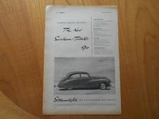 Vintage Sunbeam Talbot 90 Advert -- Original -- from 1951