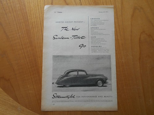 Vintage sunbeam talbot - sunbeam,