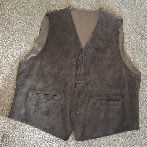 Real suede leather waistcoat - suede,