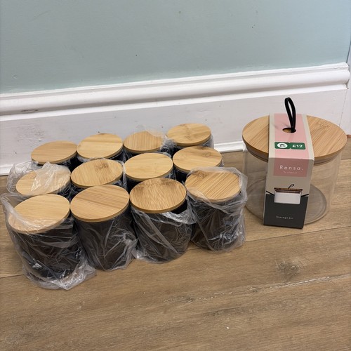 Candle jars with bamboo lids - with,