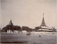 1880s BURMA MANDALAY KING THIBAWS PALACE ORIGINAL LARGE 9 x 7 INCH ALBUMEN PHOTO