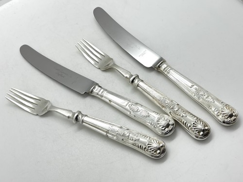 Four pieces silver plated - pieces, of