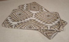SUPERB QUALITY DFS CUSHION COVERS IN A KILIM DESIGN BROWN/BEIGE 22X22 INCHES X2