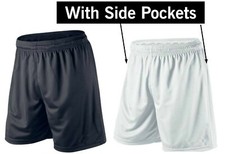 Football Shorts Sports Running Gym Breathable Fitness PE XSmall- XXL with pocket