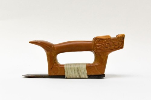 Haida adze carved - "d", wood