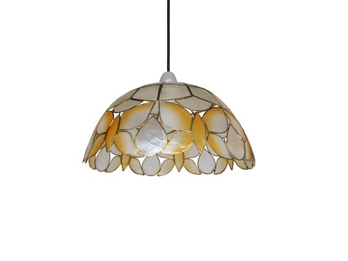 Natural capiz shell lamp - natural,