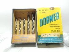 1950s 60s DORMER CARBON STEEL WOODWORKING DRILL SET GARAGE WORKSHOP DISPLAY 4529